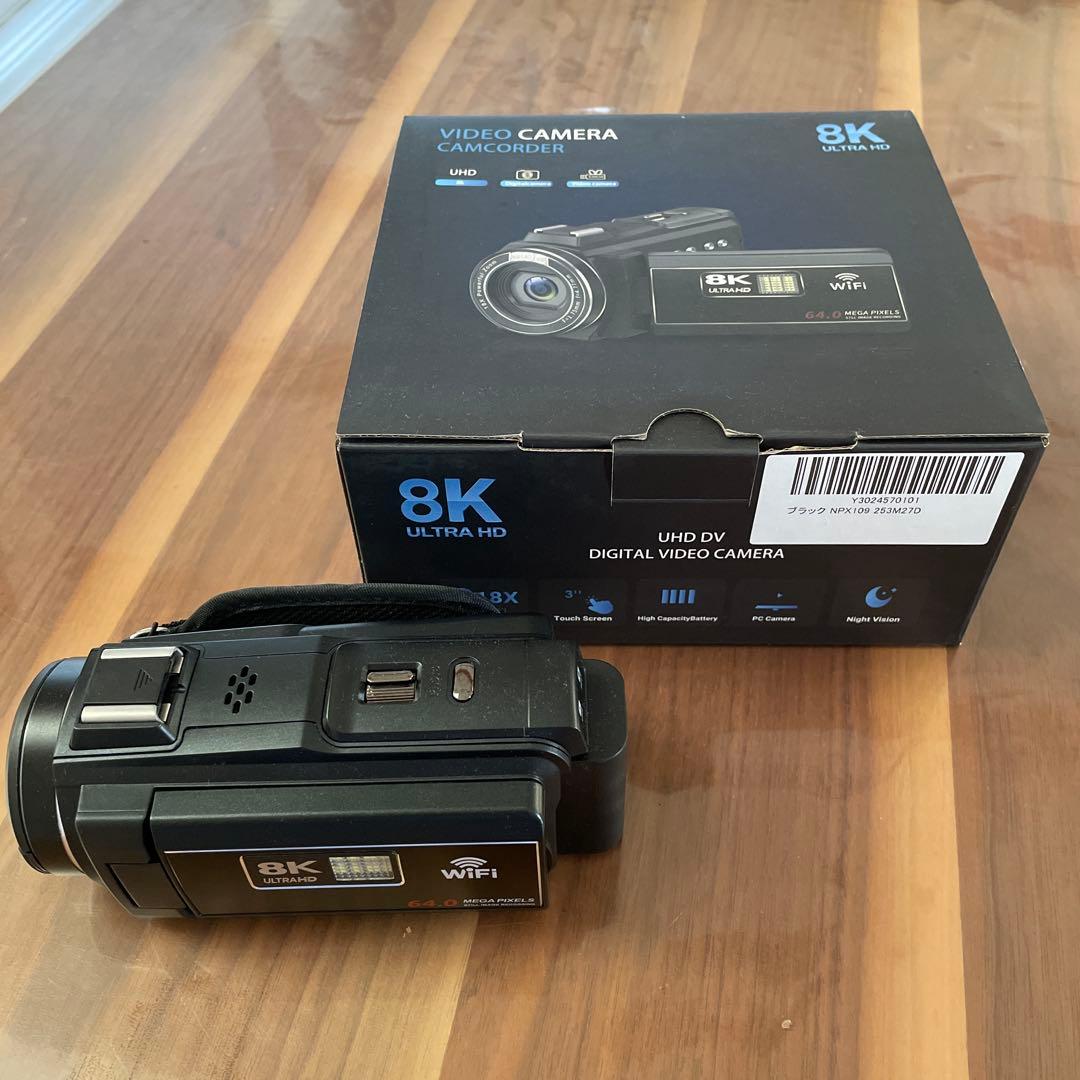 ビデオカメラカメラ8K6400万画素 18倍ズームWifi内蔵ライトハンディカム L&Lスマホサービス ビデオカメラ デジタルカメラ カメラ 8K 6400万画素