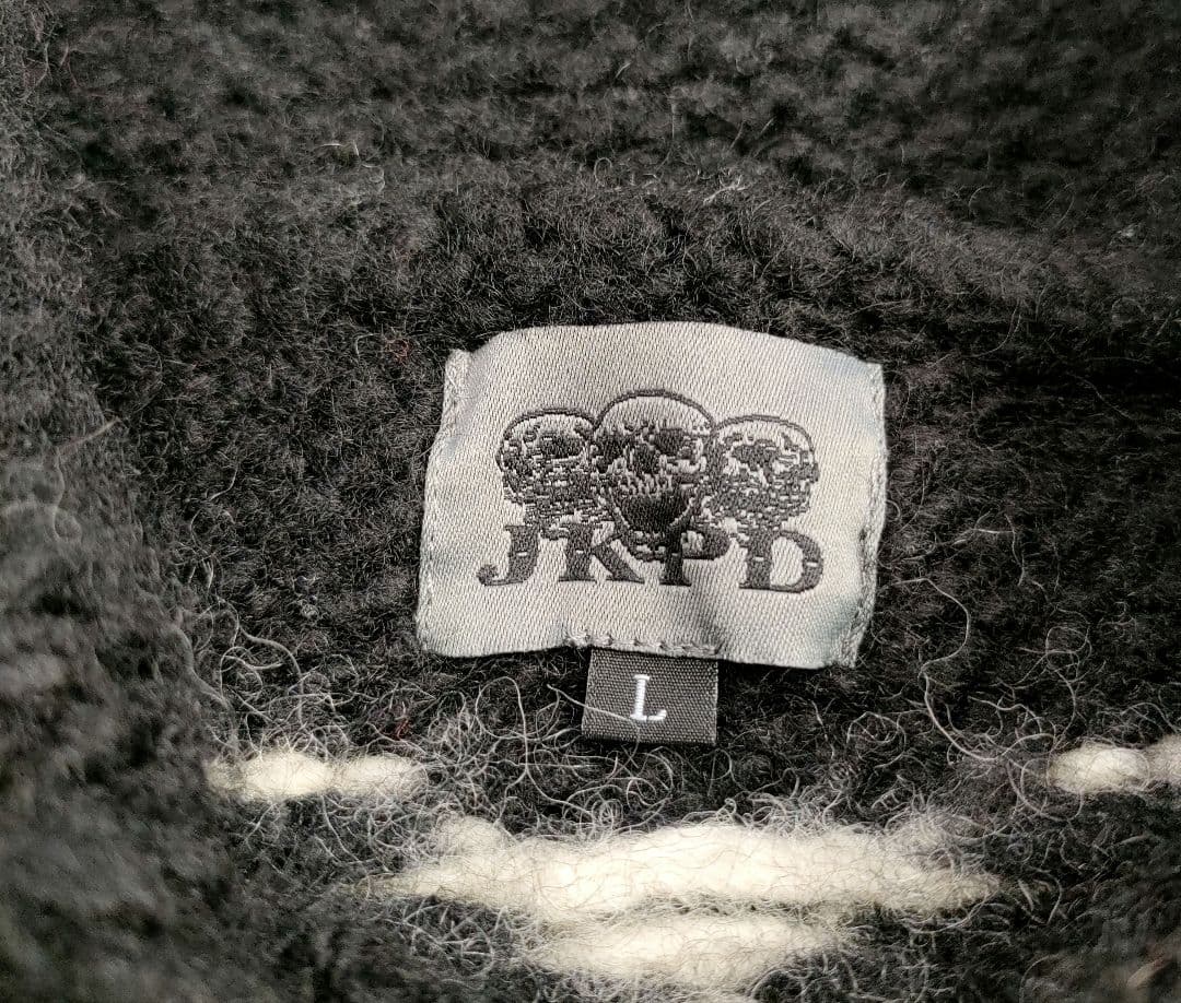 JKPD ジャンキーパラダイス カウチンニット スカル柄 肉厚 クロス