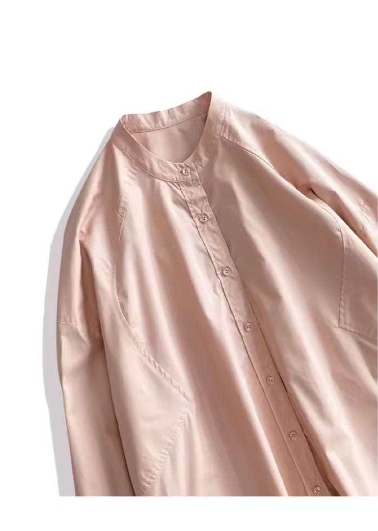machatt スタンドカラーオーバーシャツ（ピンク） - メルカリ