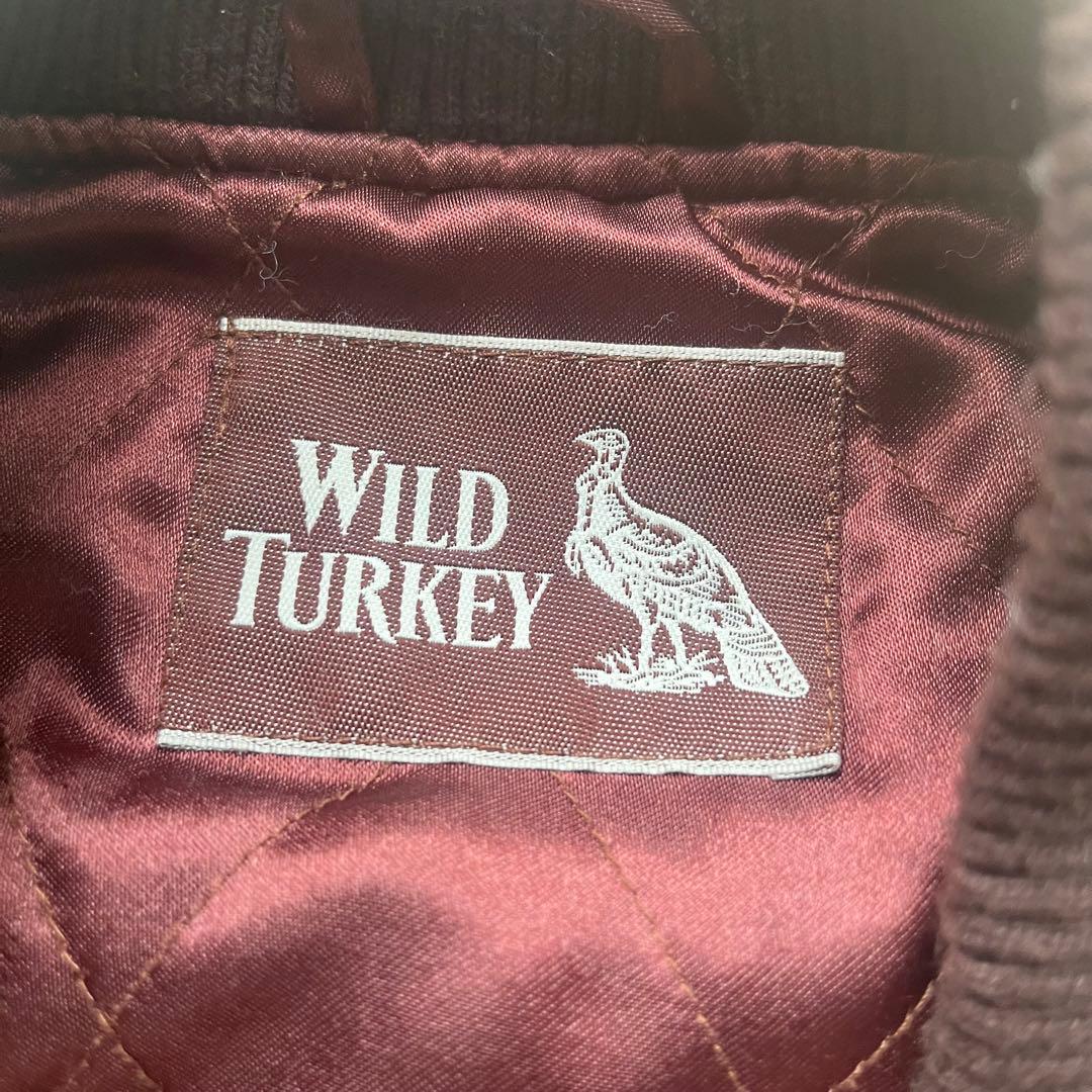 非売品】WILD TURKEY ワイルドターキー スタジャン 刺繍 バックロゴ