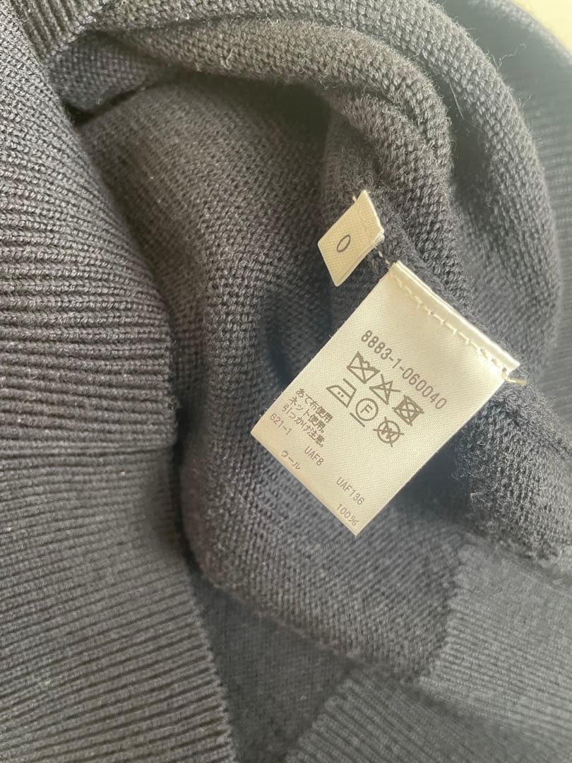 <LOEFF>9ゲージ フリンジ カーディガン UNISEX ネイビー0サイズ セール】＜LOEFF＞9ゲージ フリンジ カーディガン UNISEX（ニット