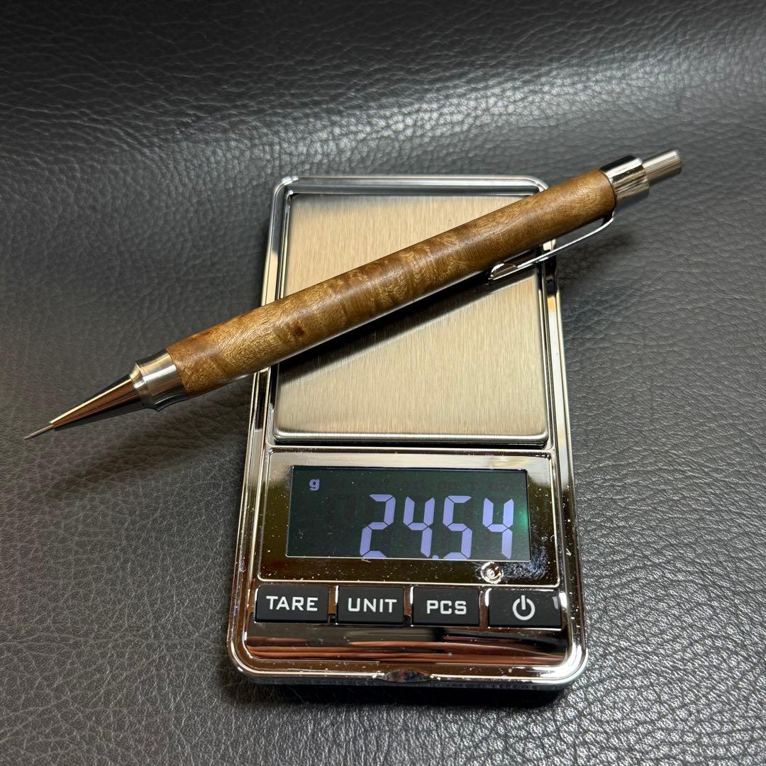 220マーブルウッド木製シャーペン 強低重心ダブルRタイプ ステンレス