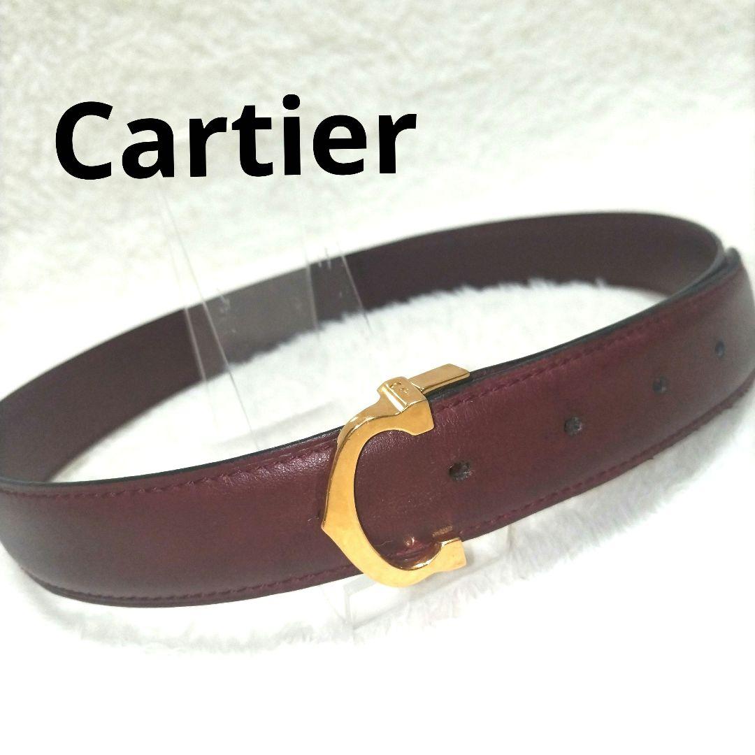 【美品】Cartier カルティエ ゴールドロゴバックル レザーベルト 廃盤 imgrc0154834854.jpg