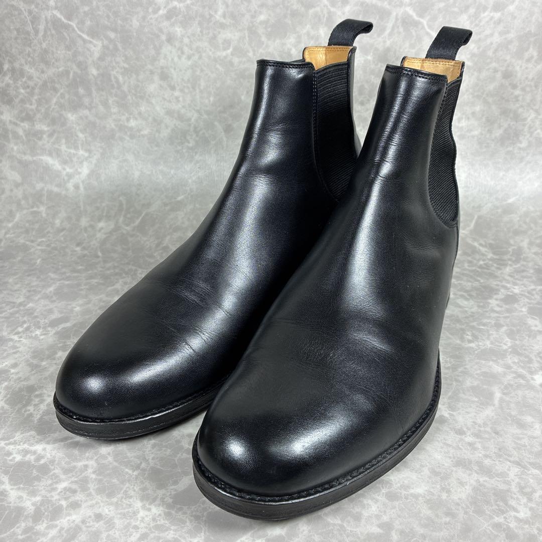 【美品】ユナイテッドアローズ サイドゴアブーツ 本革 黒 日本製 26.5cm