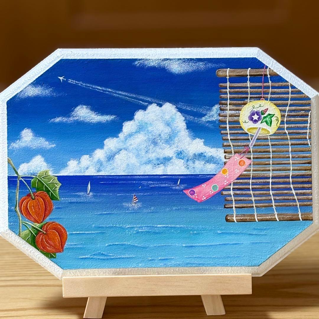 トールペイント・作品・夏の風景 - メルカリ