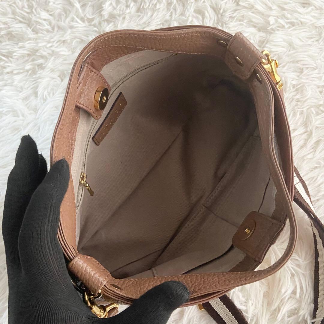 美品ATAO アタオ チヴィ ショルダーバッグ アーモンド レザー 2way