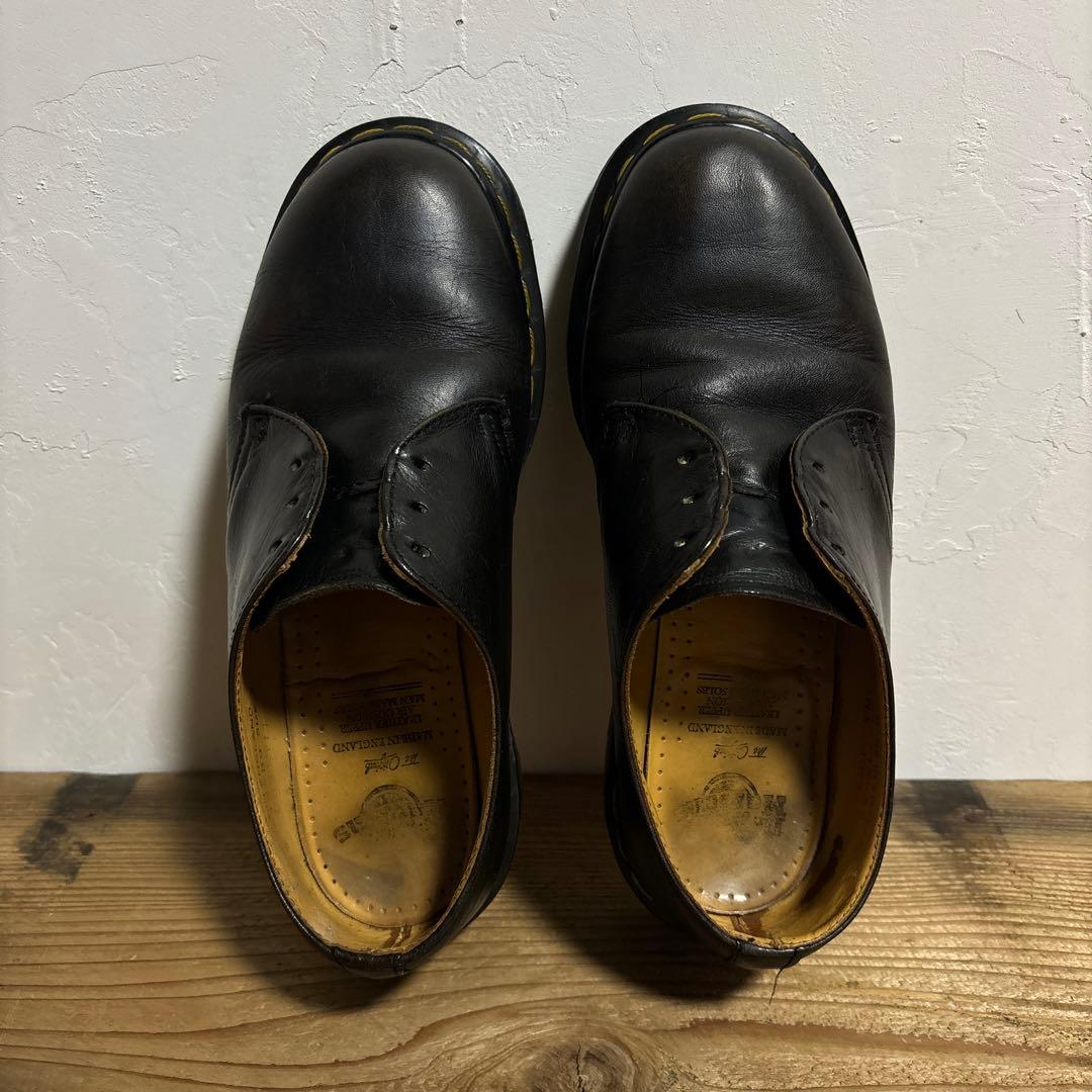 ドクターマーチン 3ホール UK5 イングランド製 茶 ブラウン 紐なし