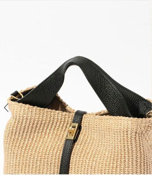 25SS《VIOLAd'ORO 》イタリアン ラフィアシート2WAYトートバッグ