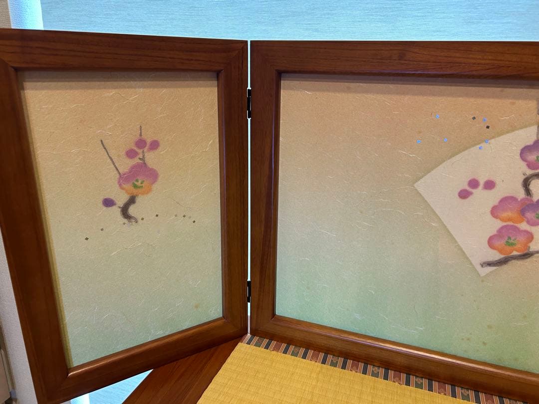 あゆな様専用 桐製 三段ひな壇 春日三段 梅柄屏風セット