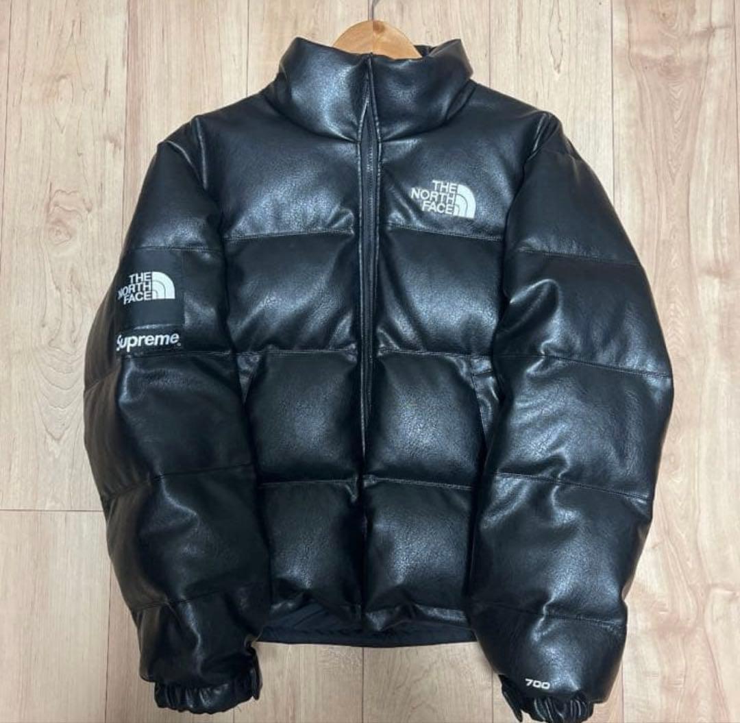 シュプリームxノースフェイス レザーダウン Sサイズ - メルカリ