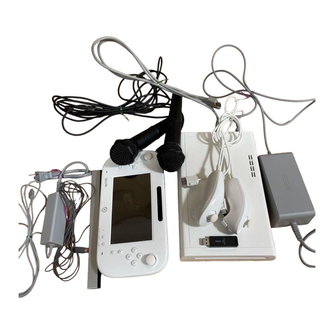 Wii U 本体　マイクなど Nintendo WII Uマイクセット WIIカラオケU - メルカリ