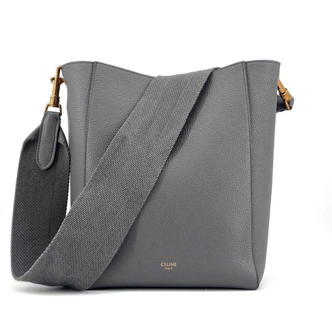 セリーヌ サングルバケット スモール ショルダーバッグ レザー 新ロゴ CELINE（セリーヌ） ショルダーバッグ サングル バケット スモール