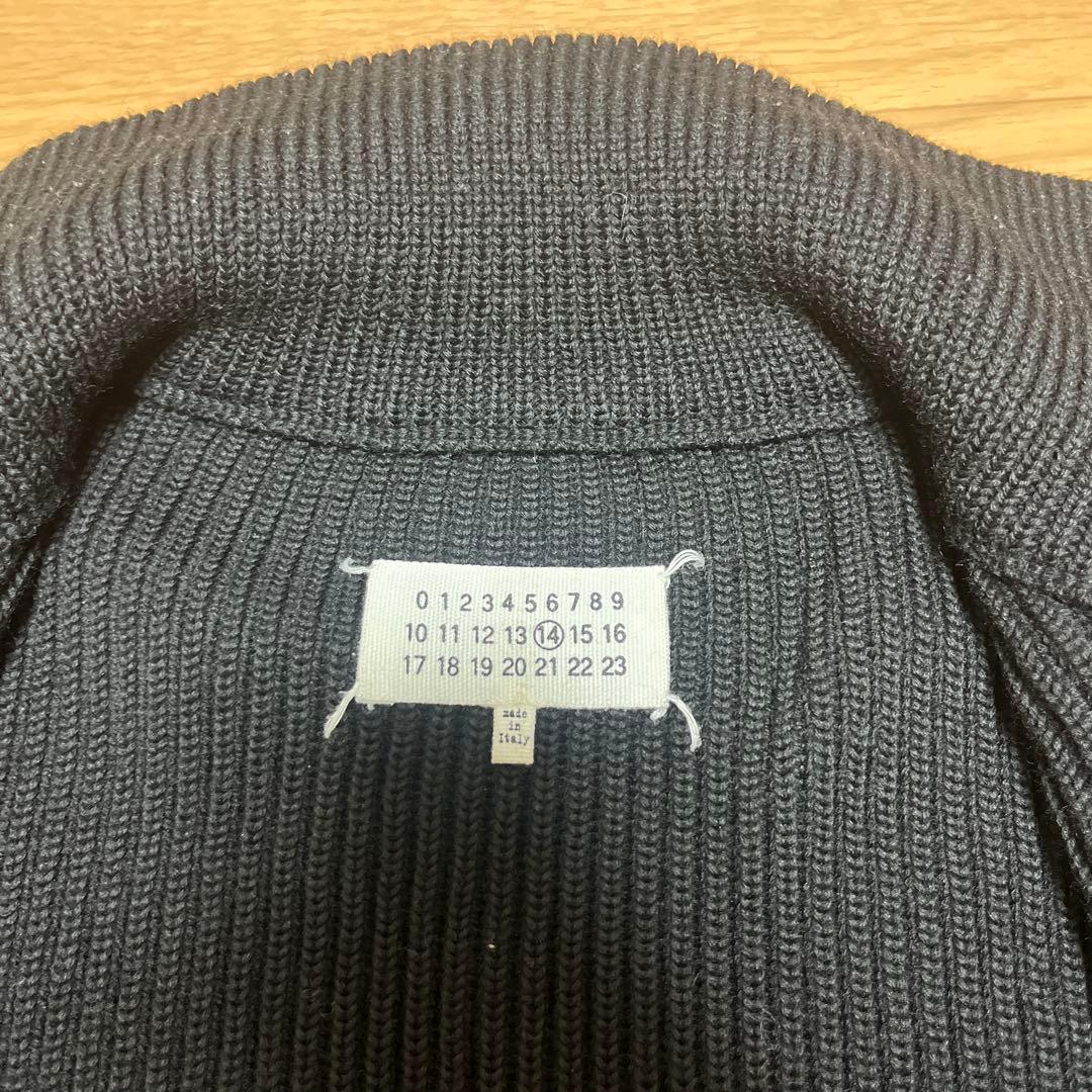 ほぼ新品 マルタン マルジェラ ⑭ドライバーズニット M 黒 スタッフ