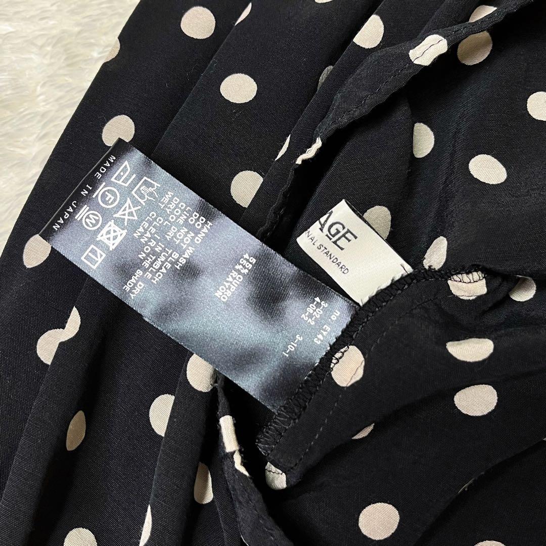 ジャーナルスタンダードレサージュボウタイドット柄ボリュームブラウスF