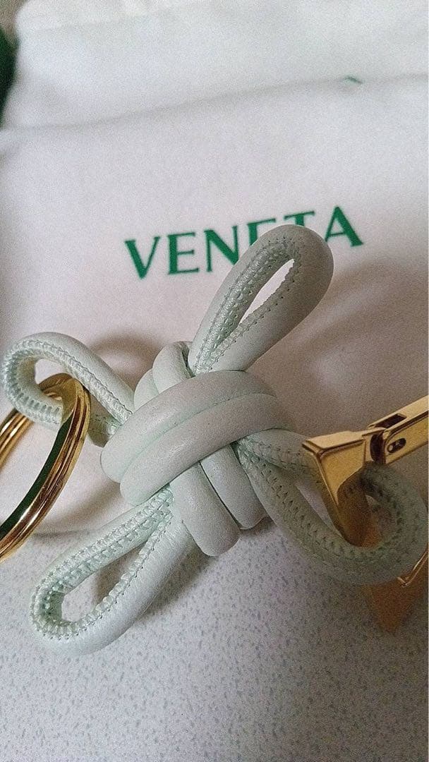 BOTTEGA VENETA ミントグリーン キーホルダー