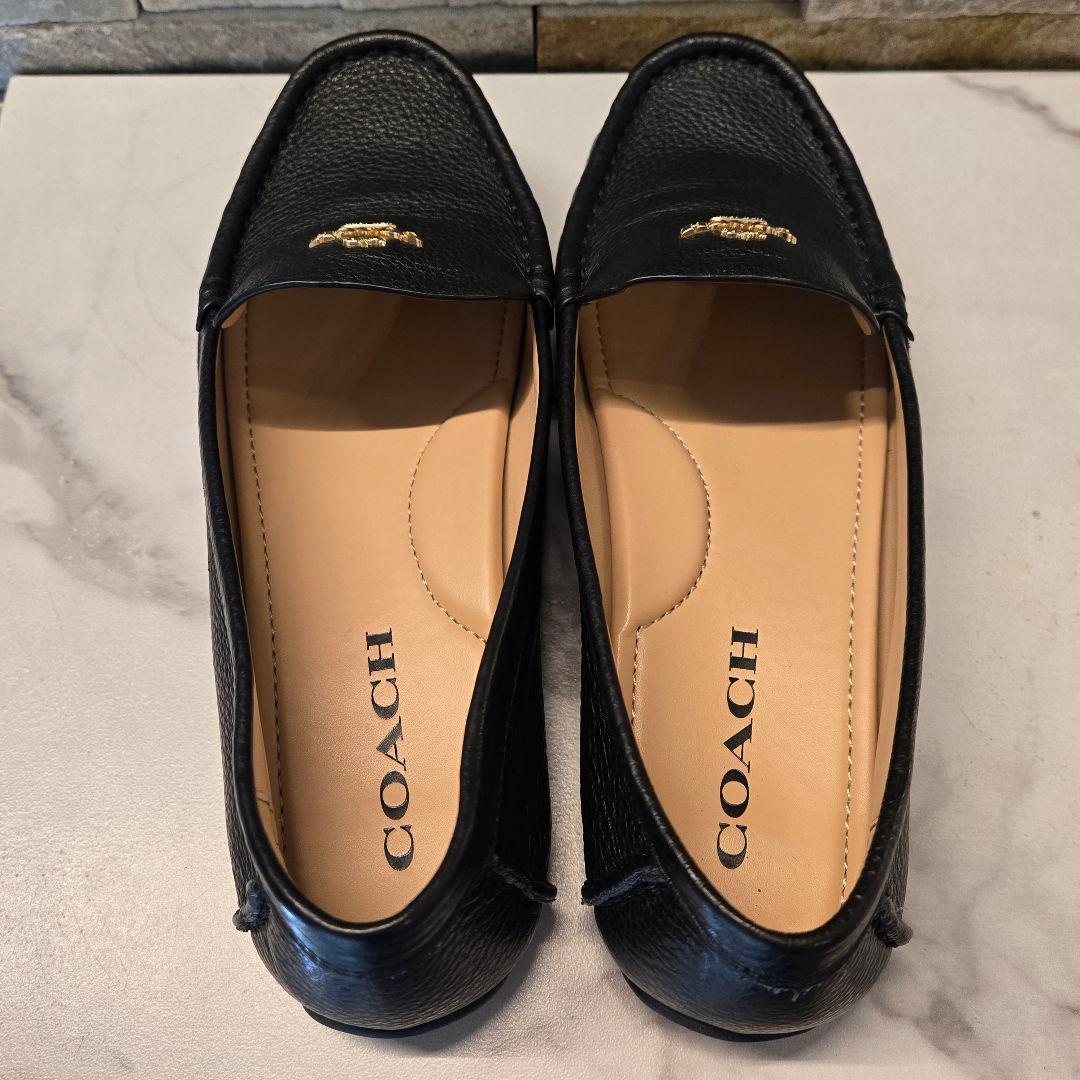 未使用 美品 COACH コーチ レザー ローファー ブラック 箱付き 24cm