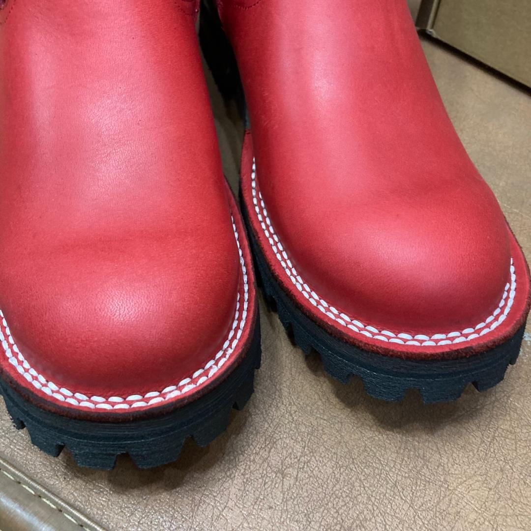 ▽7E SLOWWEARLION エンジニアブーツ レッド OB-8595SR