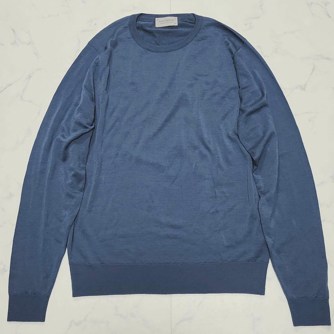 美品☆ジョンスメドレー 長袖ニット メリノウールエクストラファイン M