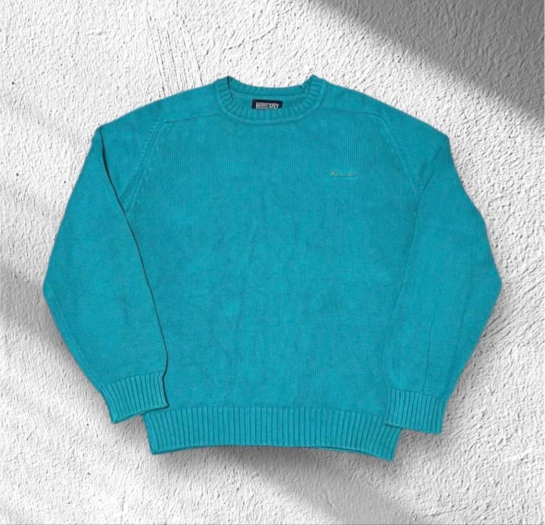美品 USA製 LANDS' END ランズエンド ドリフターセーター 90s 1990s. land's end drifter cotton knit 「ランズエンド」 USA製 名作