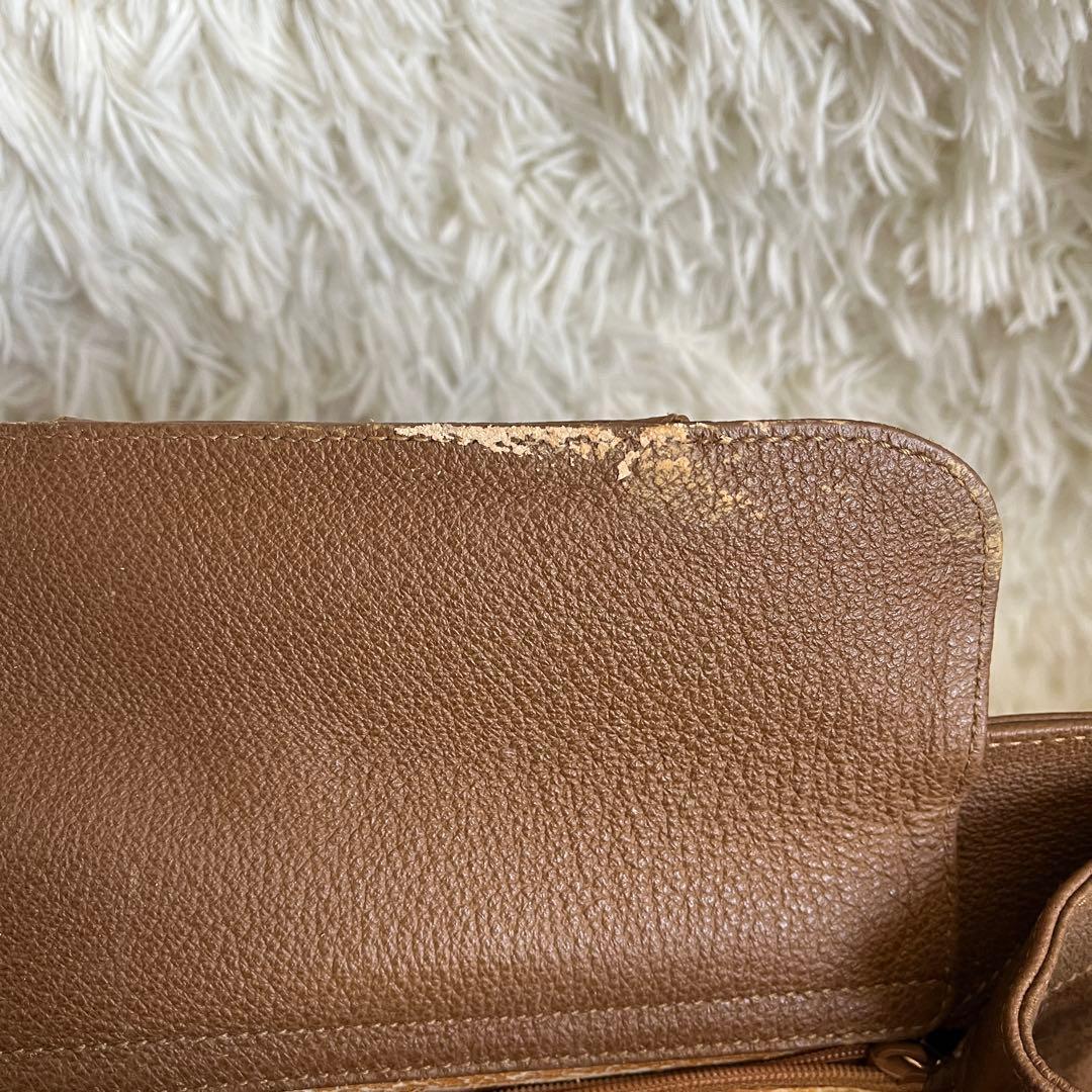 GUCCI ブラウン スエード トートバッグ バンブーハンドル