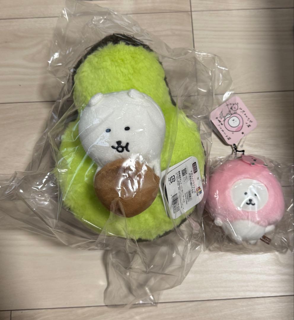 ナガノキャラクターズ アボカドぬいぐるみ＆桃と踊るマスコット 2点