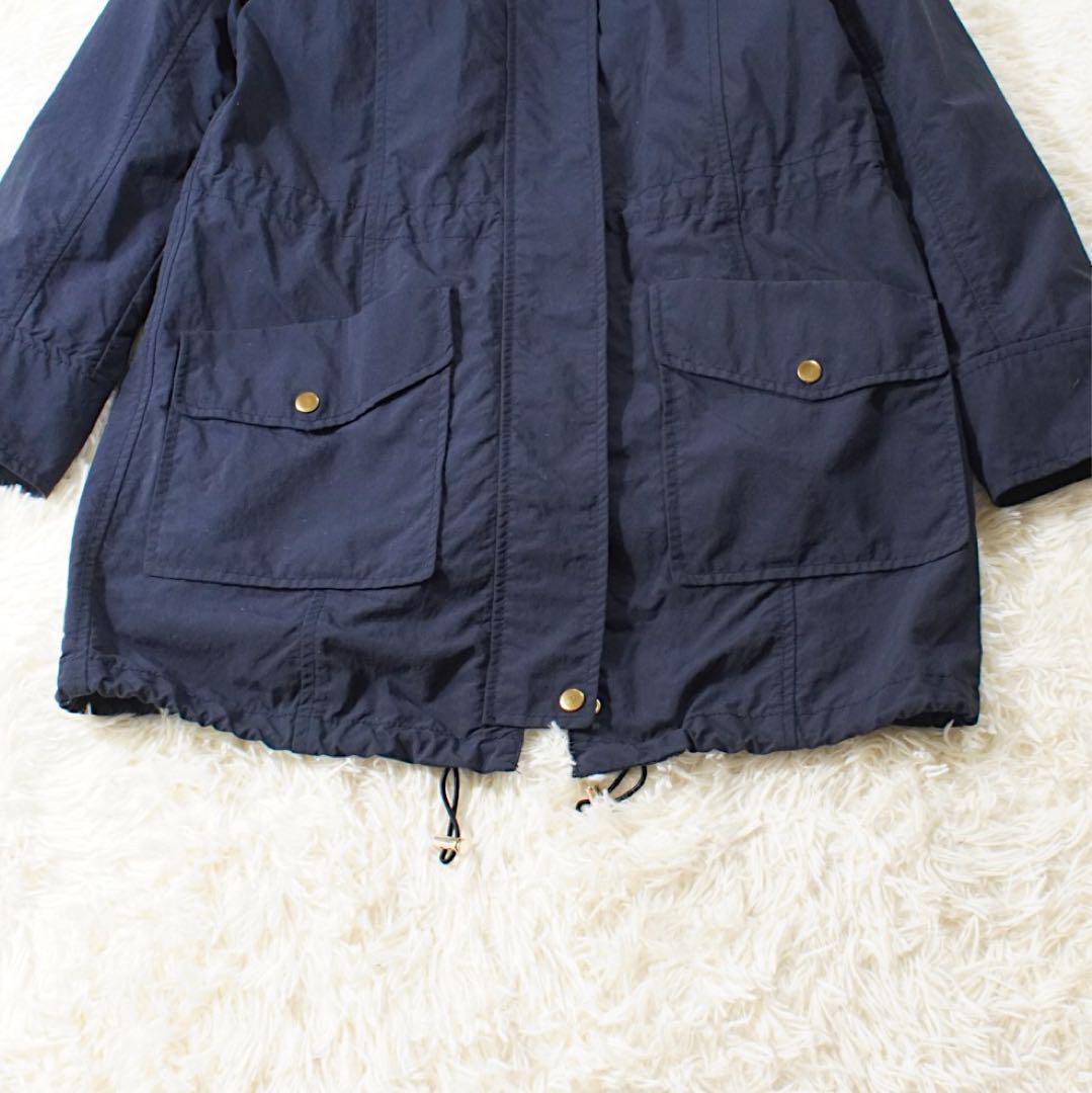ラクーンファー《ef-de》モッズコート(11) ネイビー ライナー付き 裏ボア