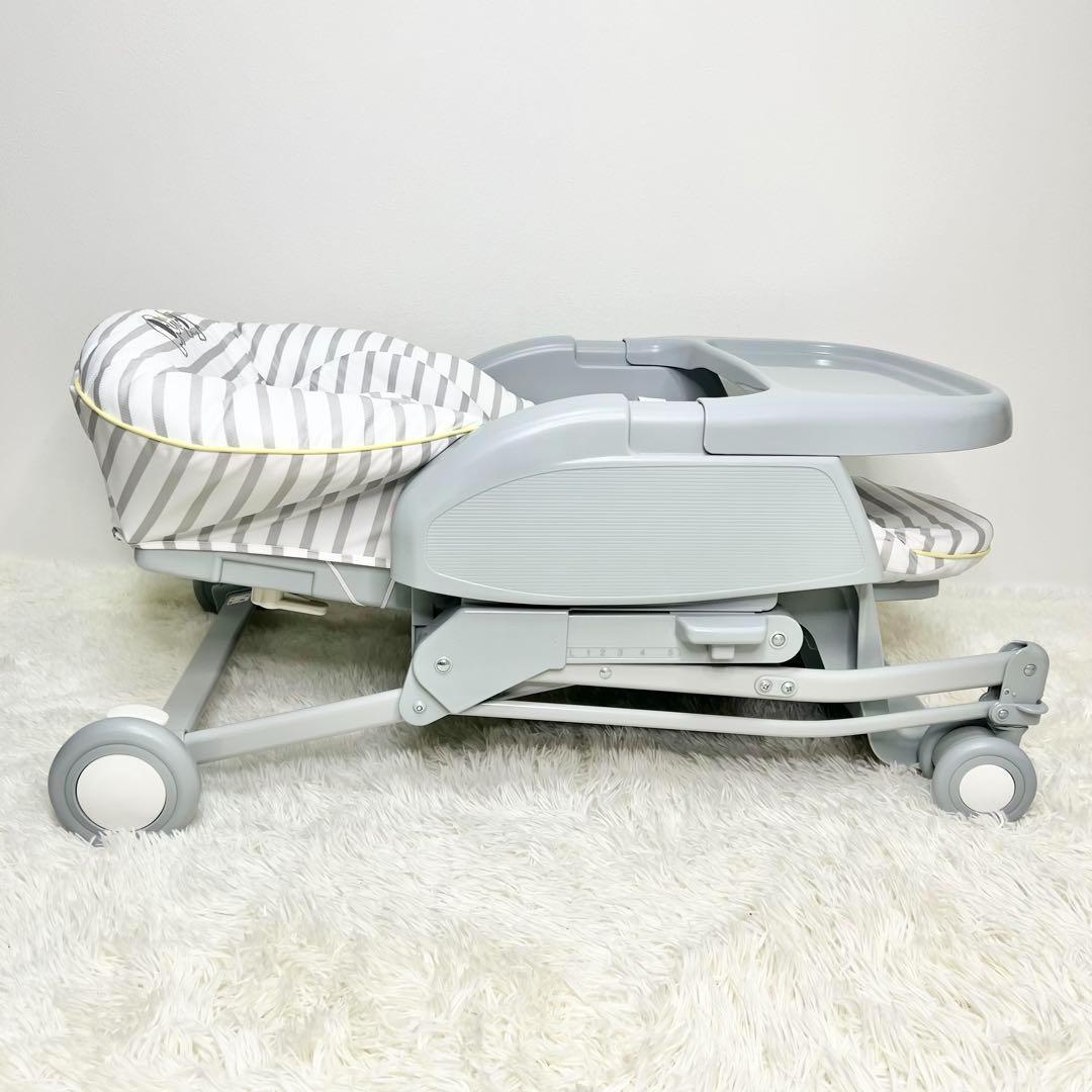 未使用級 Aprica ユラリズム ハイローチェア エレファントラブ 手動