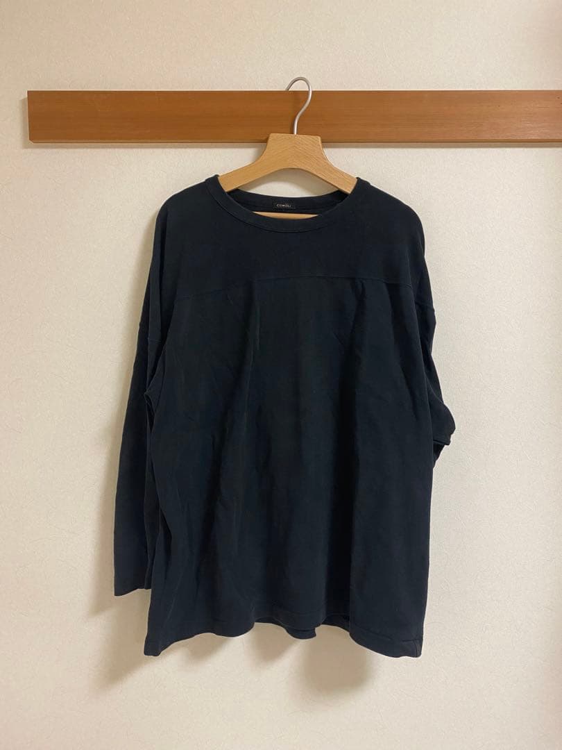 COMOLI / COMOLI / フットボールTシャツ fade black