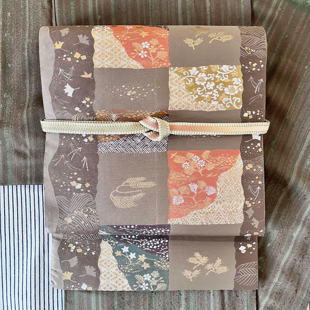 袋帯 リバーシブル 雰囲気の違う裏表 全通柄 正絹