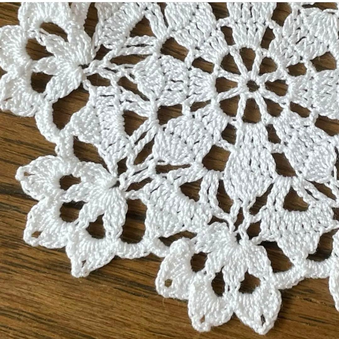 ハンドメイド レース編み ドイリー3枚セット - メルカリ