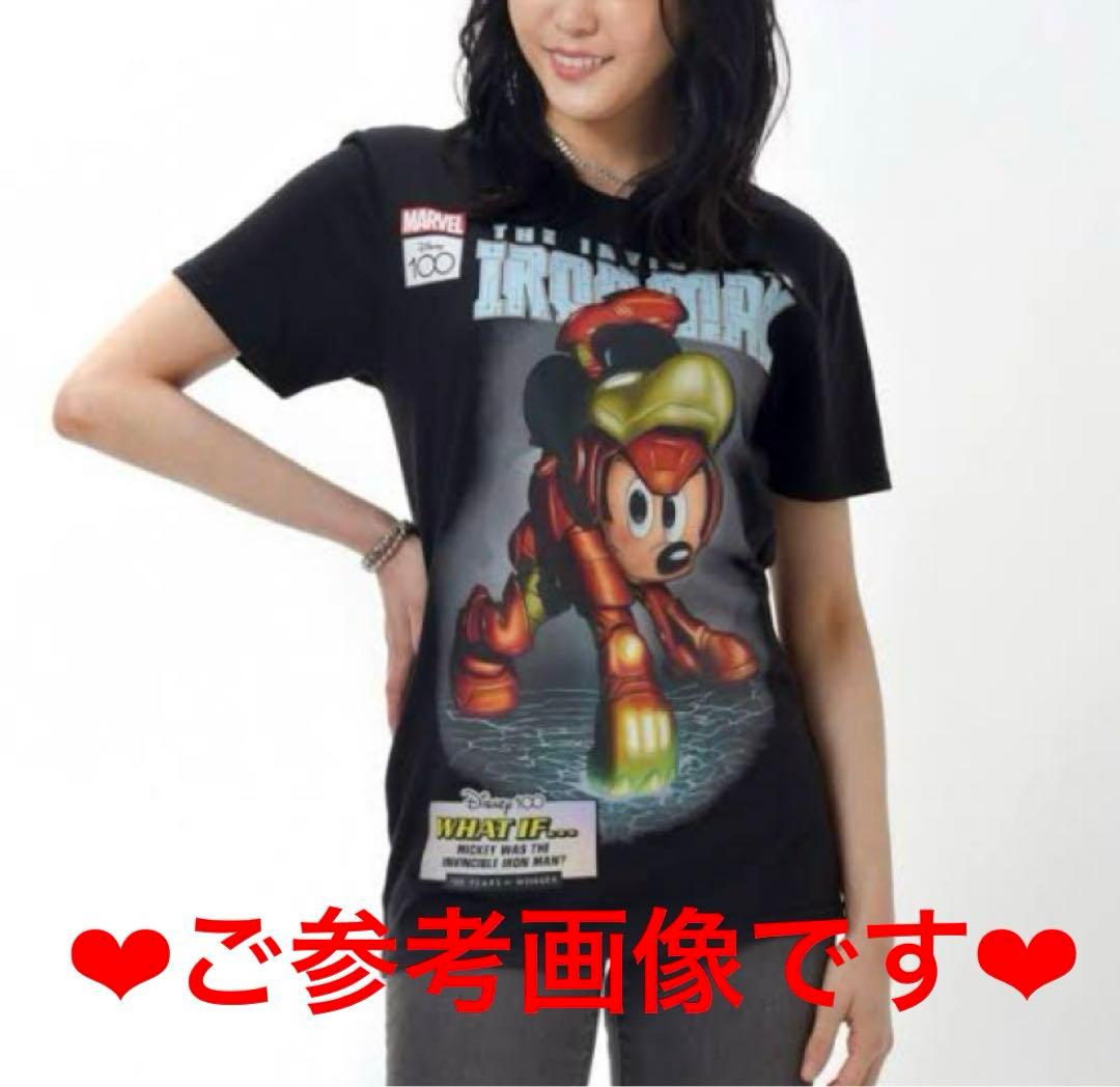 ミッキー✖️MARVELアベンジャーズ アイアンマン Tシャツ Lサイズ