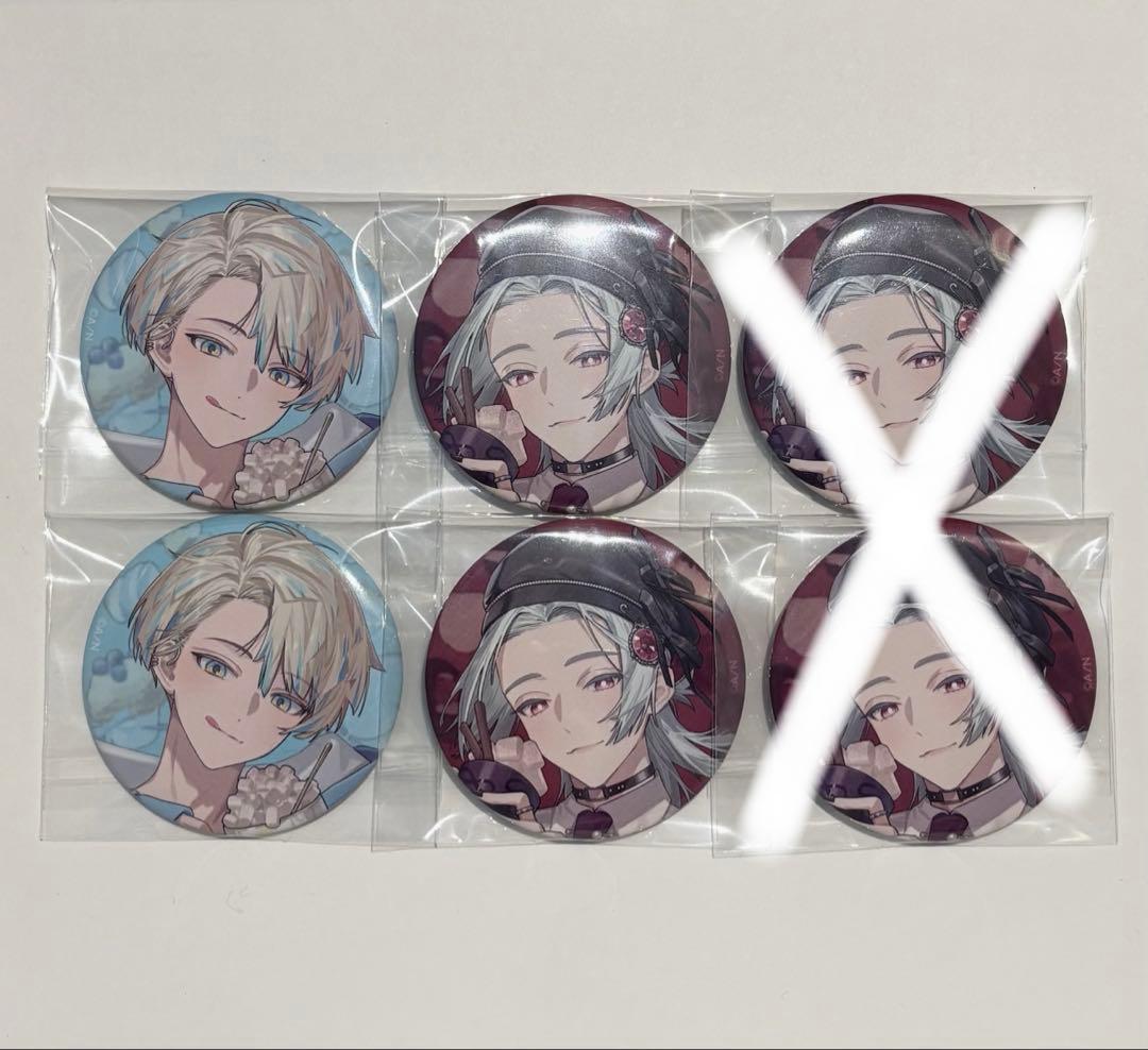 にじさんじ 緋八マナ,弦月藤士郎 Sweet Floaties 缶バッジ - メルカリ