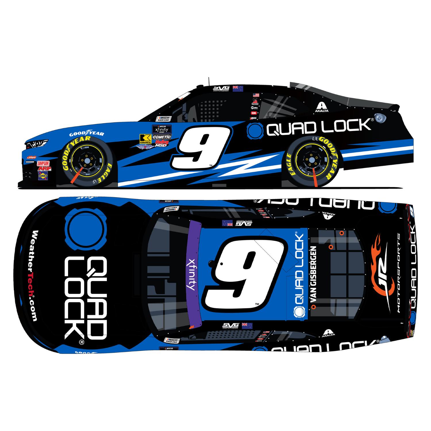 Shane Van Gisbergen #9 2025 Quad Lock 1:24 HO Die-Cast | Shop JR