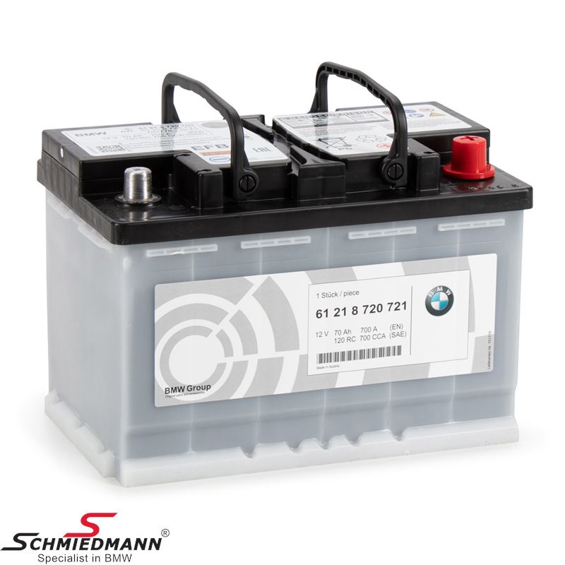 Battery (EFB) 70AH original BMW - 61218720721, 61 21 8 720 721