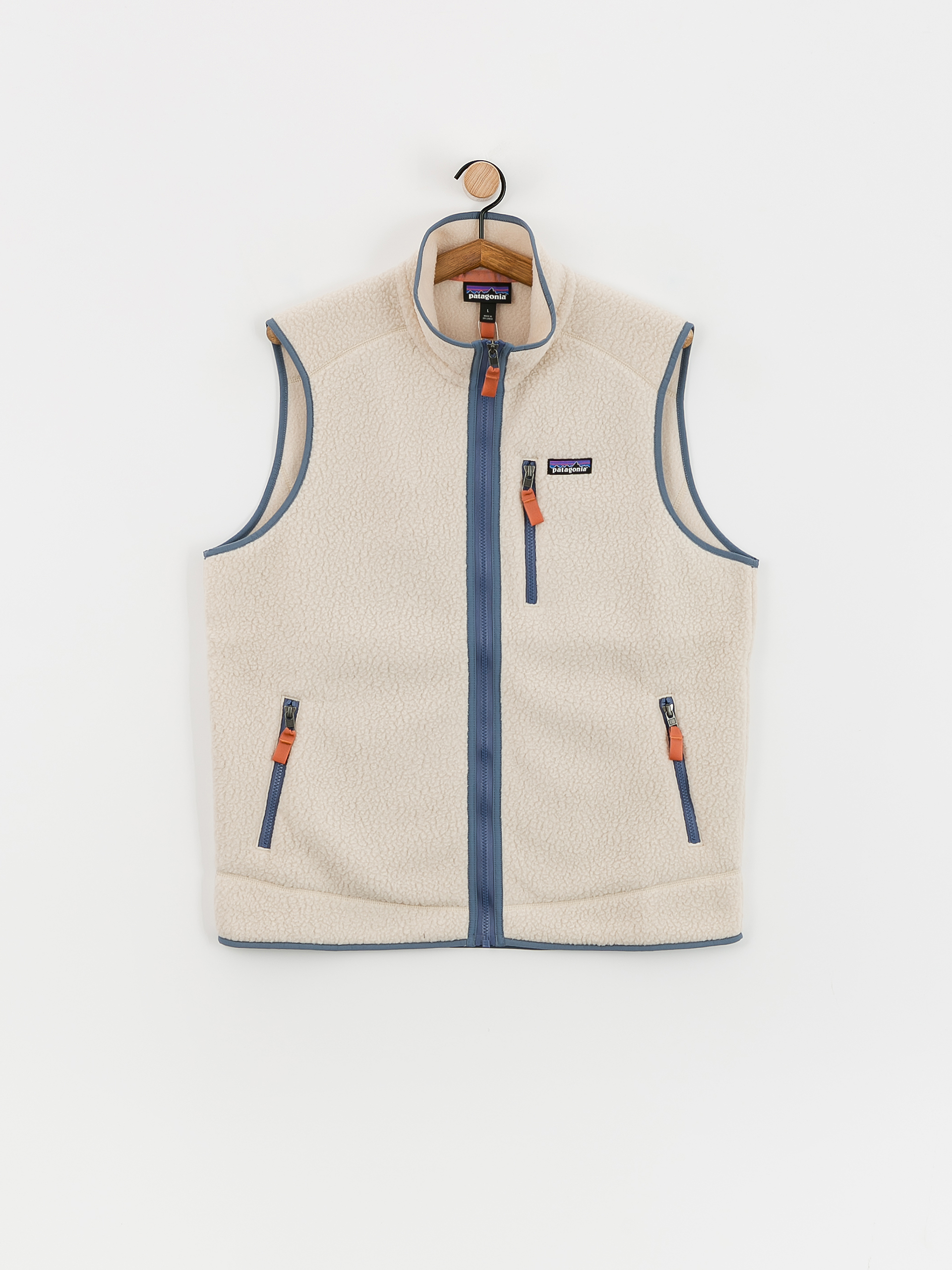 Patagonia Retro Pile Vest - beige (dark natural utility blue)