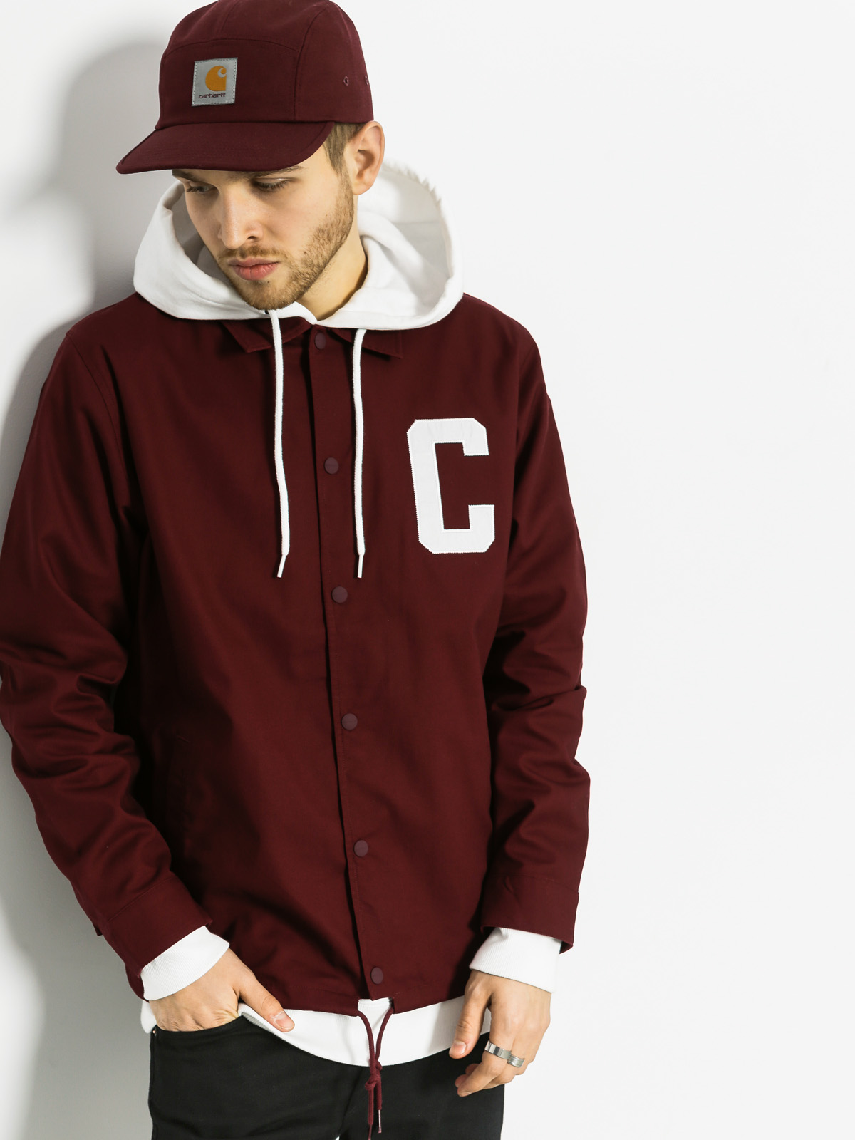 Carhartt Jacket Penn LT - burgundy (varnish/white)