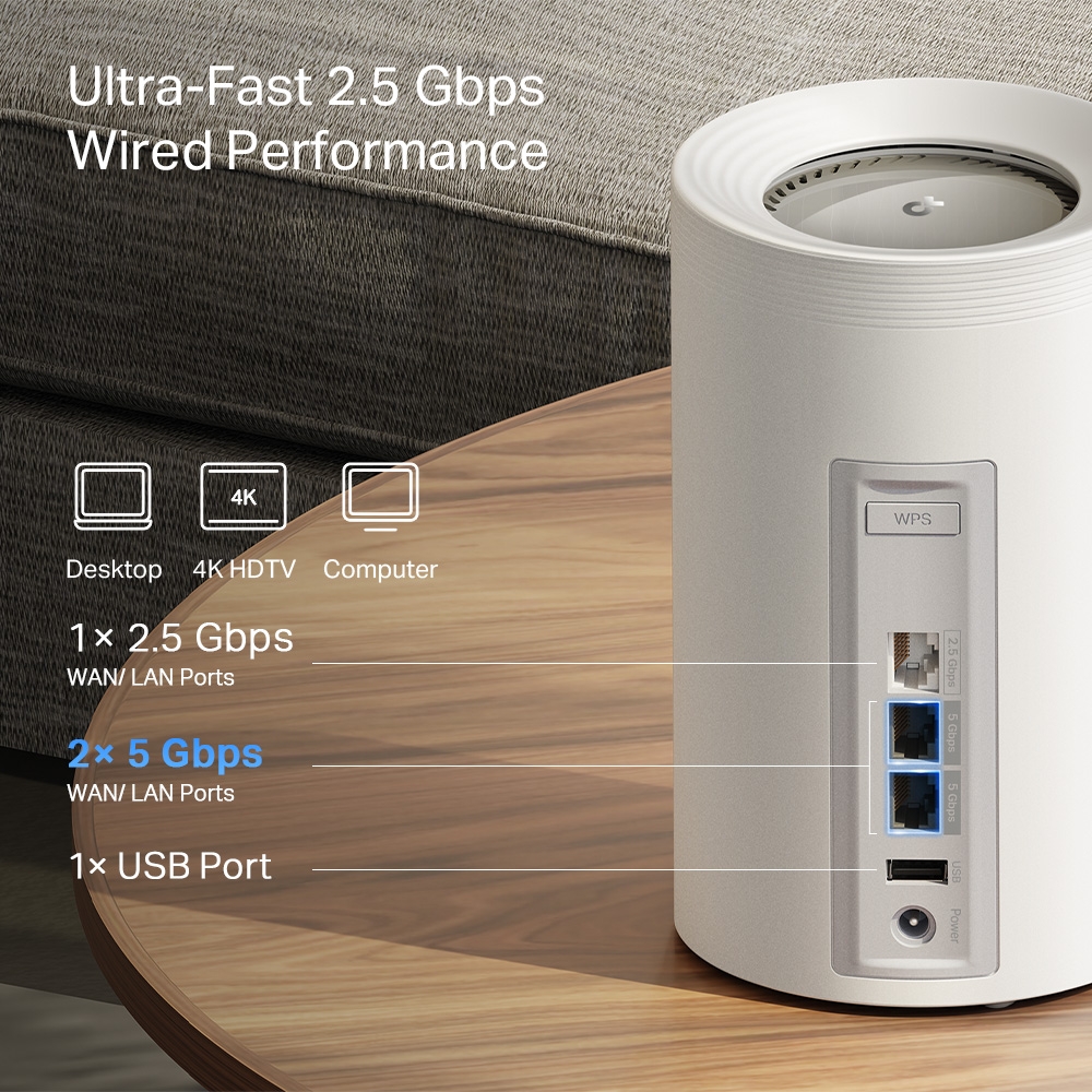 Deco BE65 Pro | Deco 7 Pro BE11000 Whole Home Mesh WiFi 7 System