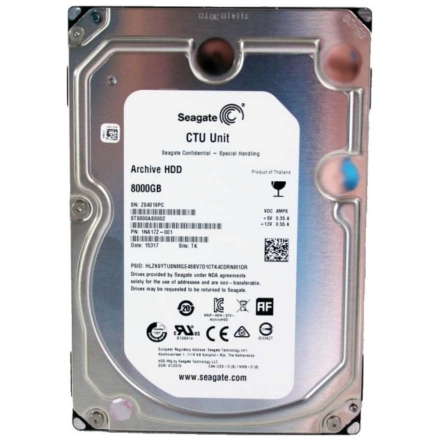 正常Seagate HDD 8TB ST8000DM004 中古パーツ3.5 SATA 8TB 1台