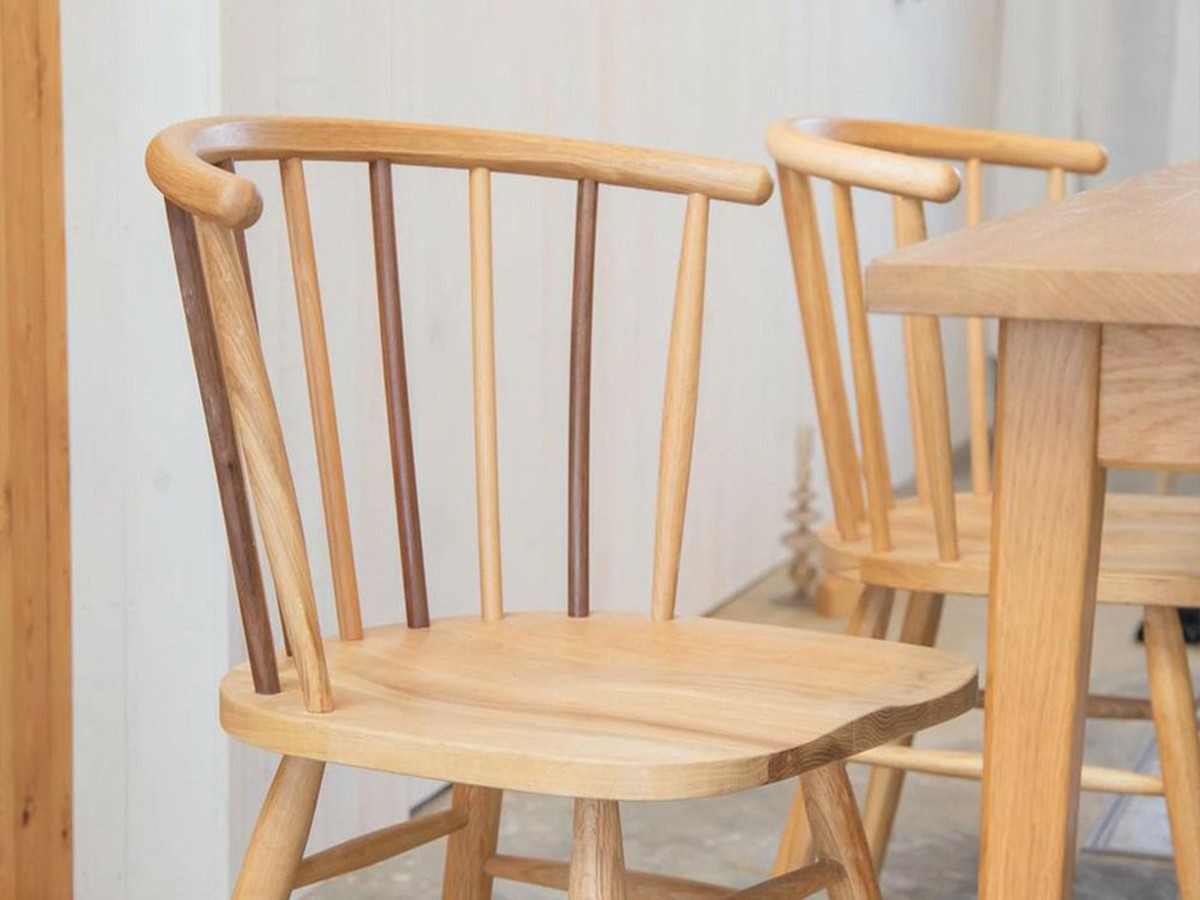 a.depeche half round chair walnut / アデペシュ ハーフ ラウンド