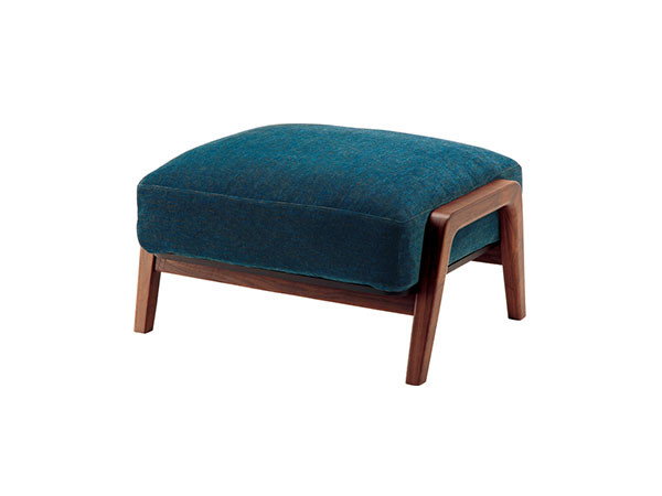 富士ファニチア オーバル スツール ファブリック オットマン 廃盤品