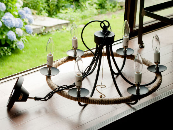 HERMOSA CIRCLE ROPE CHANDELIER / ハモサ サークルロープシャンデリア