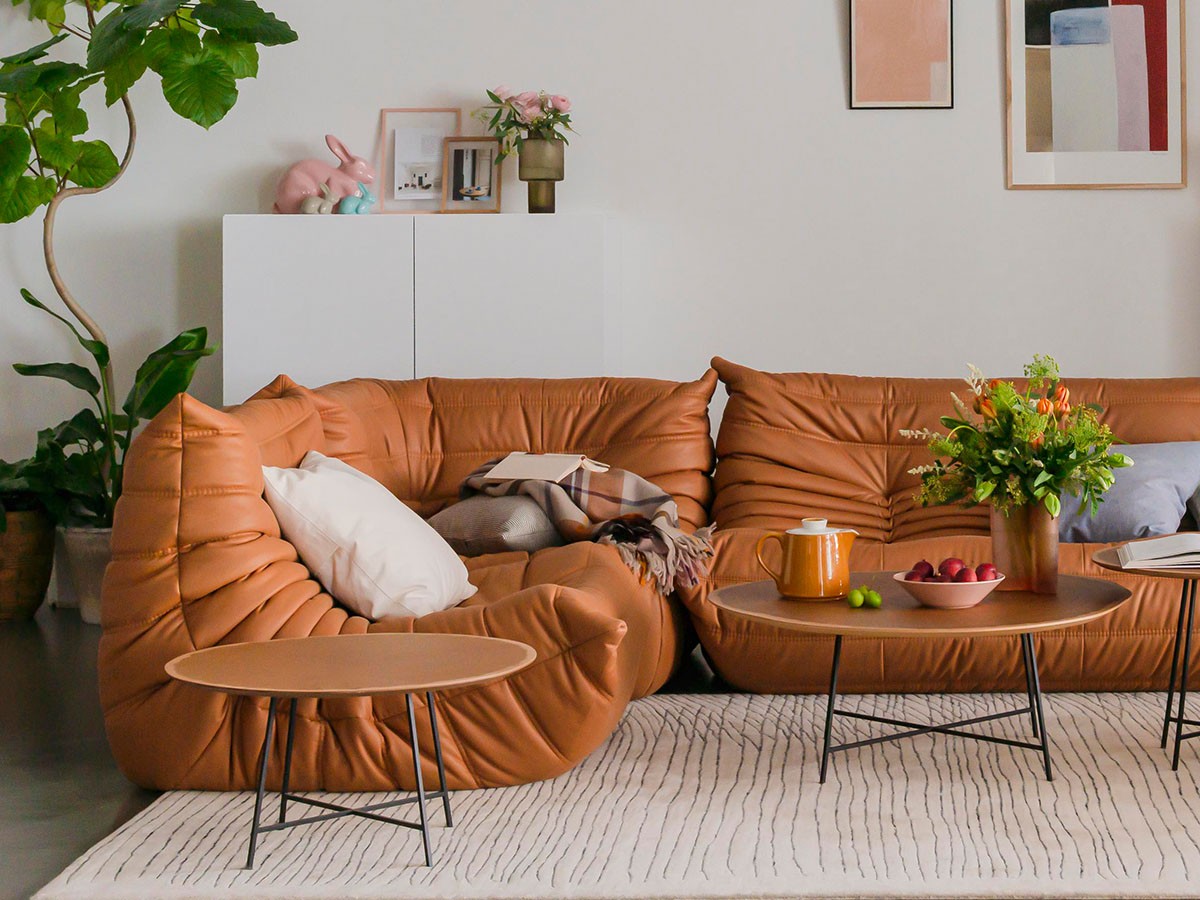 togo トーゴ プロダクト オレンジ 1人掛けソファ 合成皮革 togo トーゴ