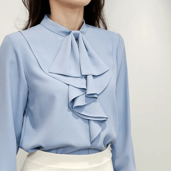 SPECIAL SALE】50％OFFマークダウン＜リボンタイラッフルフリル