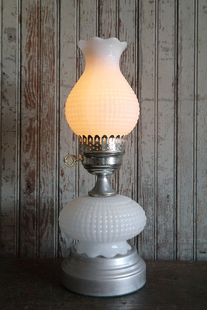 アンティーク ミルクガラスシェード テーブルランプ - STAGE ANTIQUE