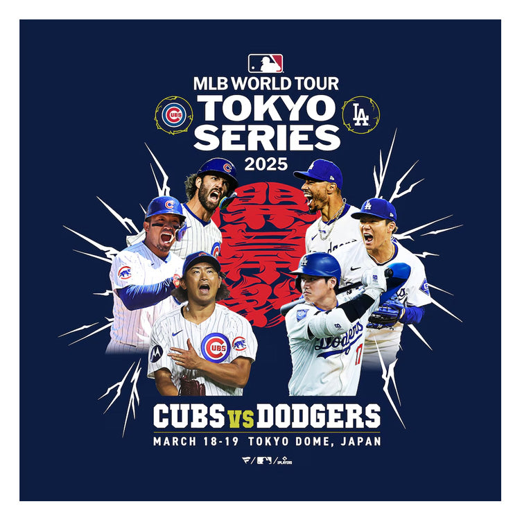 MLB Tokyo Series 2025 カブス vs ドジャース 半袖 Tシャツ 東京