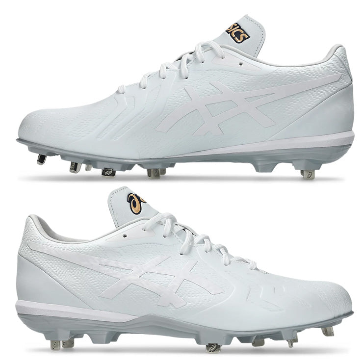 2025モデル】アシックス 野球 白スパイク 金具スパイク ゴールド