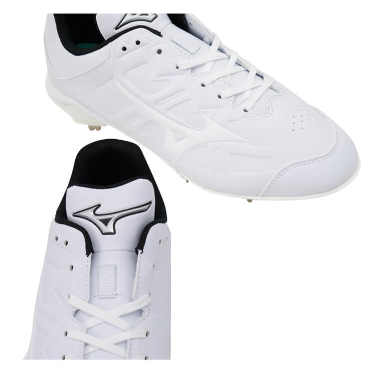 ミズノ 野球 白スパイク ライトレボバディー2 3E 幅広 大人 一般 高校