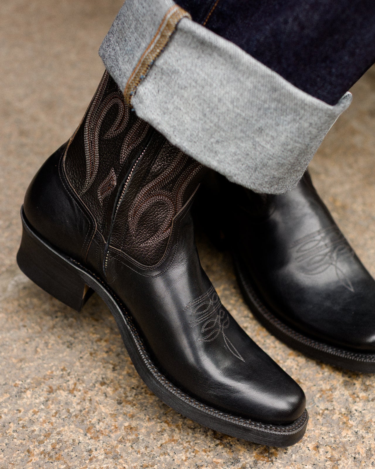 Loro Side Zip - Black Flame Embroidery – Standard & Strange