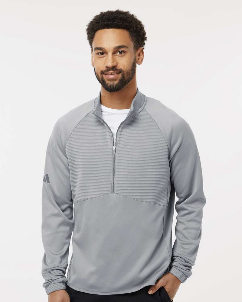 Men's Adidas Quarter Zip Pullover at Stitch Logo