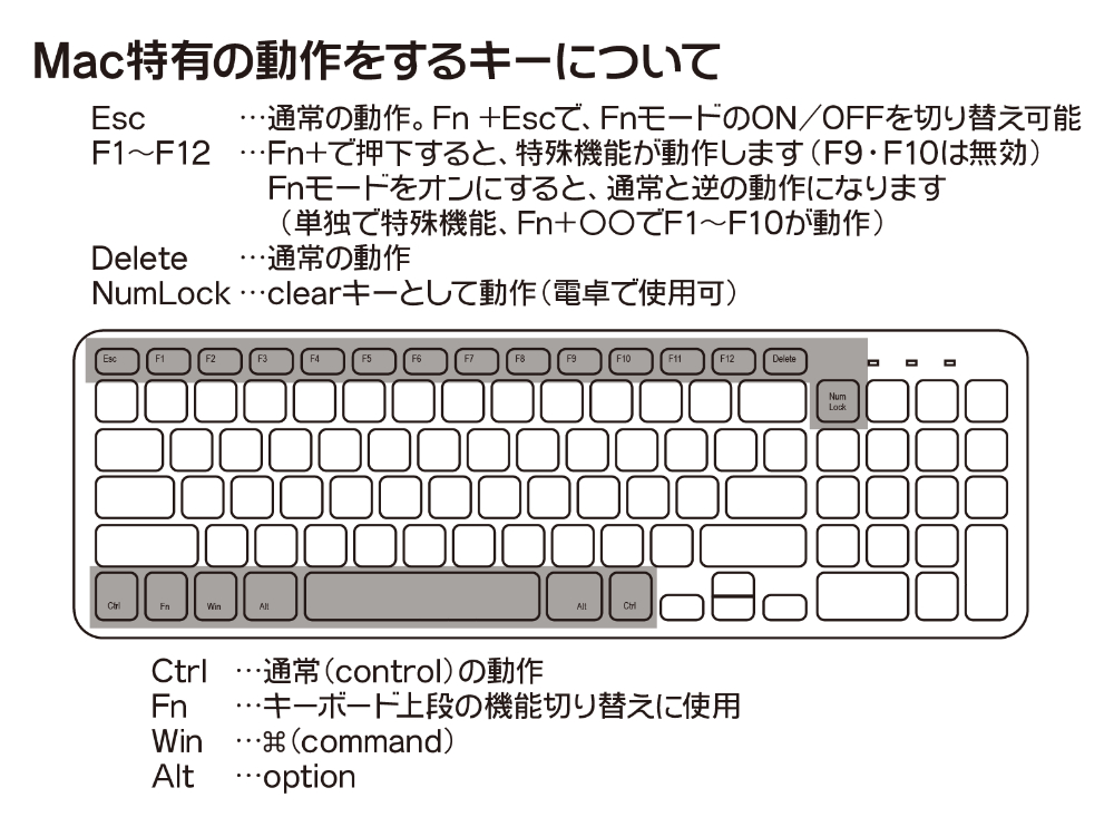 Mac互換軽量キーボード英語配列 ホワイト [KB-USB-WH] – 秋葉館